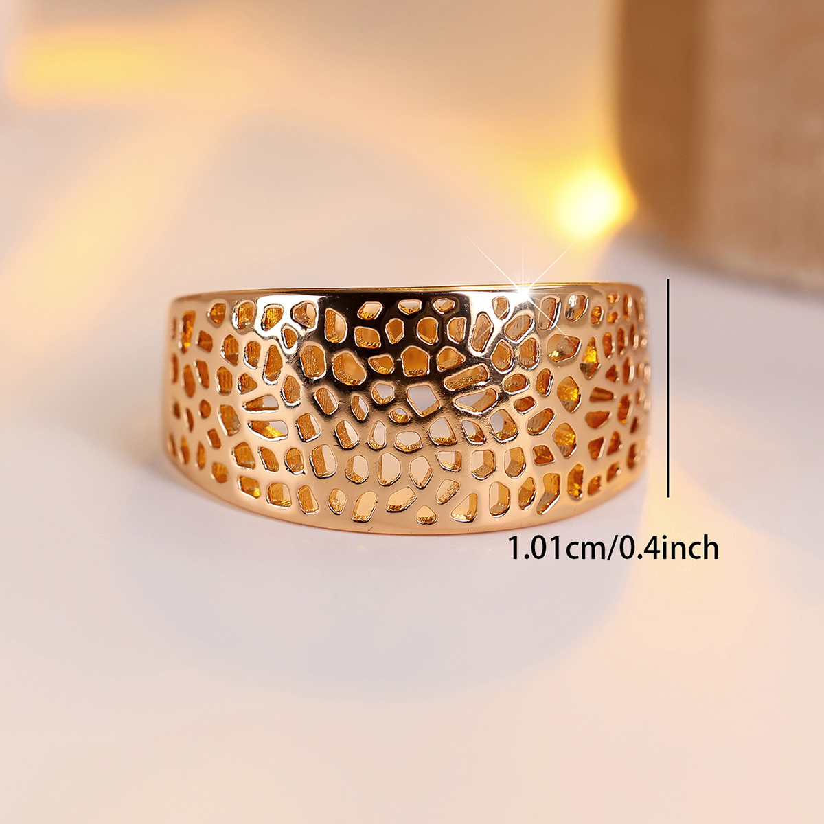 Women's Trendy Wide Hollow Statement Ring